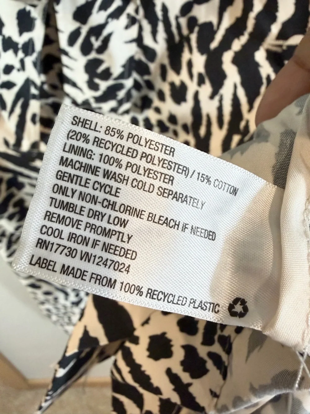 Sergio Hudson x Target Trench Coat XS Black White Animal Print Strong Shoulder - Picture 7 of 13